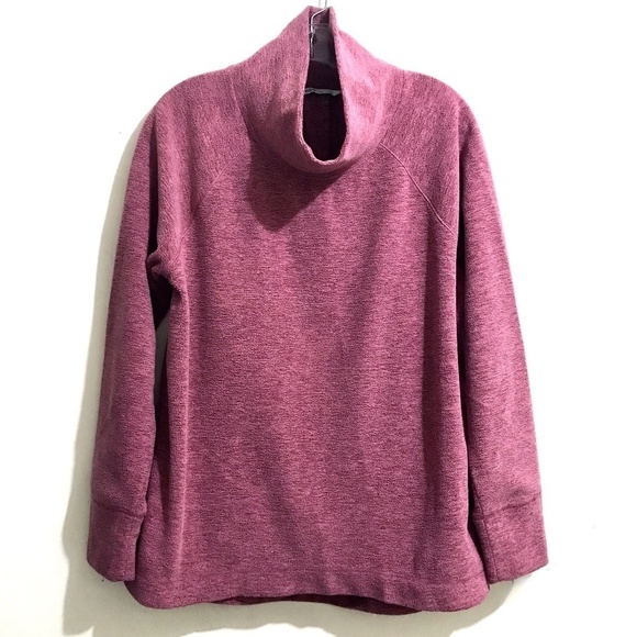 DSG Velour Cowl Neck Long Dolman Sleeve Top Sz L - Picture 1 of 11